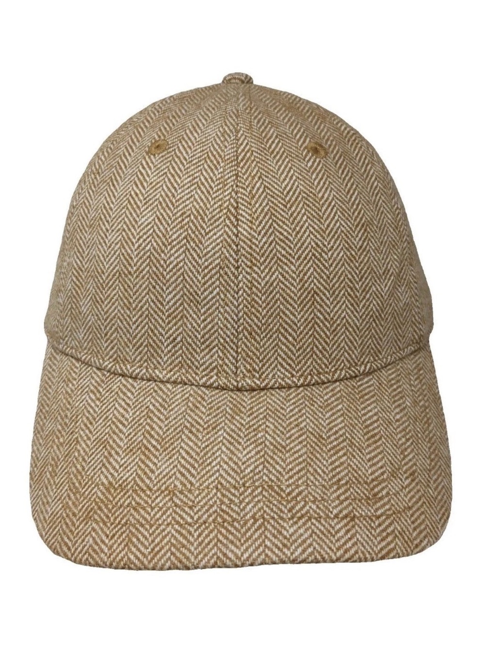 J.Crew Factory NWT Herringbone Wool Blend Baseball Cap Camel One Size